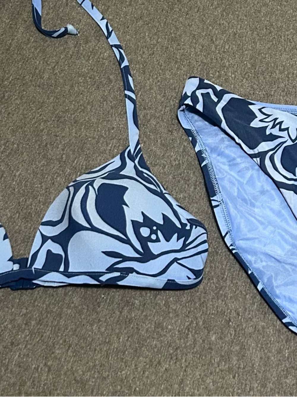 Victoria’s Secret Blue Floral Print Bikini Set 34B